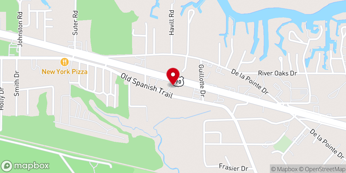 Map showing location of Gautier Presbyterian Church