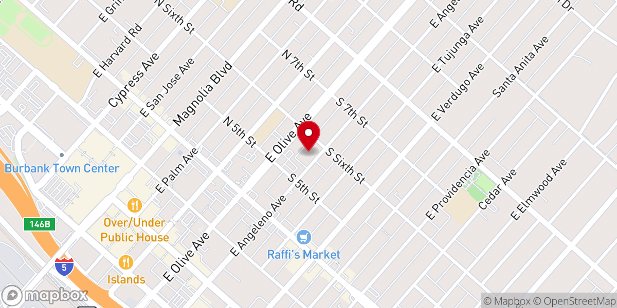 Map showing location of Elim Communities Los Angeles Chapter