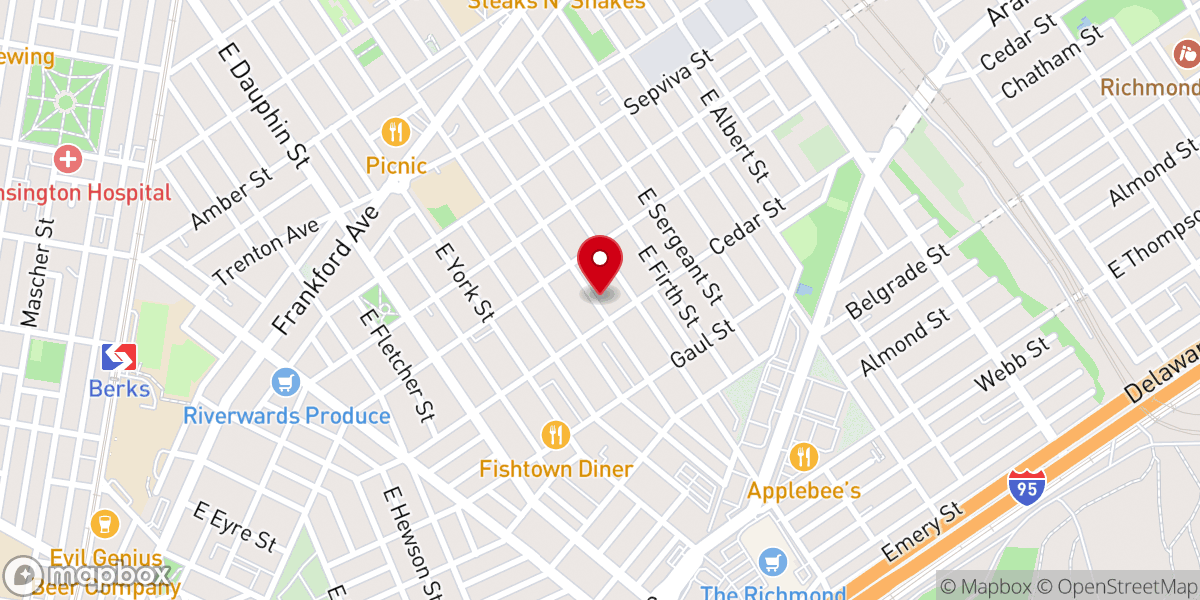 Map showing location of Beacon Presbyterian Church