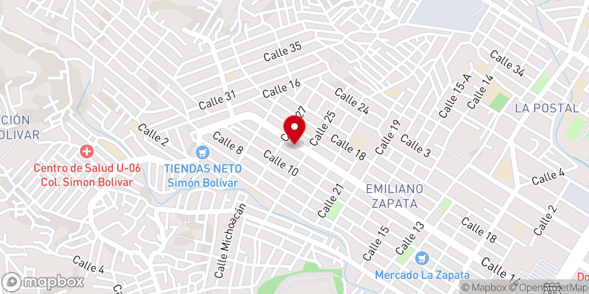 Map showing location of Templo LLDM