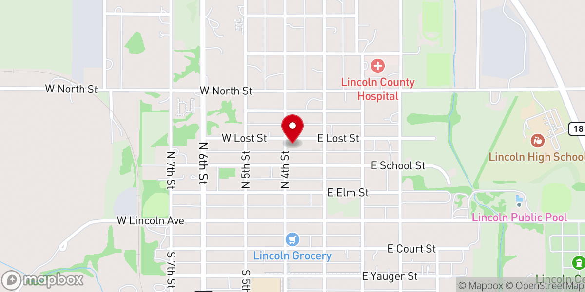 Map showing location of Lincoln United Methodist Church