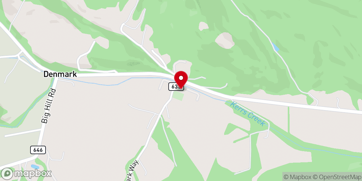 Map showing location of Kerrs Creek Church