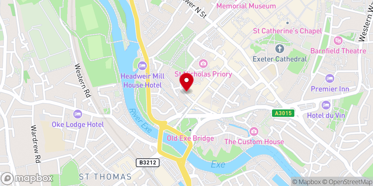 Map showing location of Westgate Christian Fellowship
