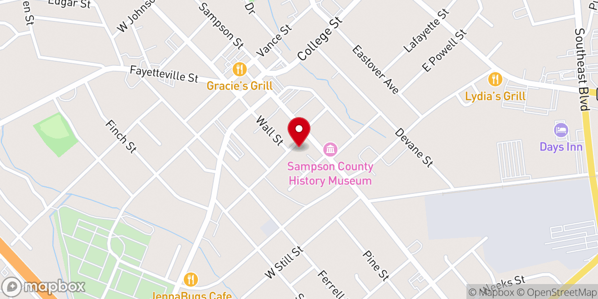 Map showing location of Immaculate Conception Catholic Church