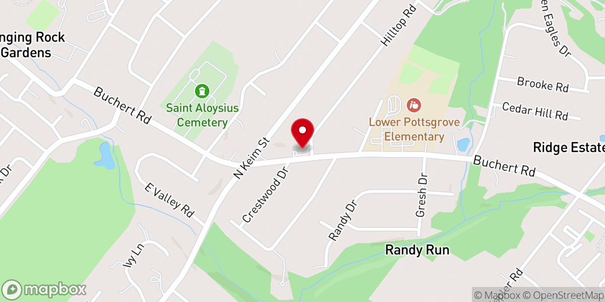 Map showing location of Calvary Chapel Living Word (Calvary Pottstown)