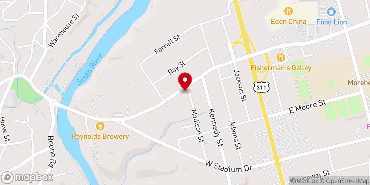 Map showing location of Pleasant View Baptist Church