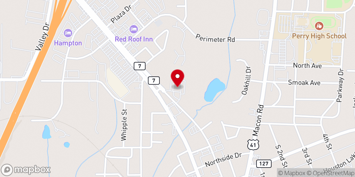 Map showing location of New Hope Baptist Church