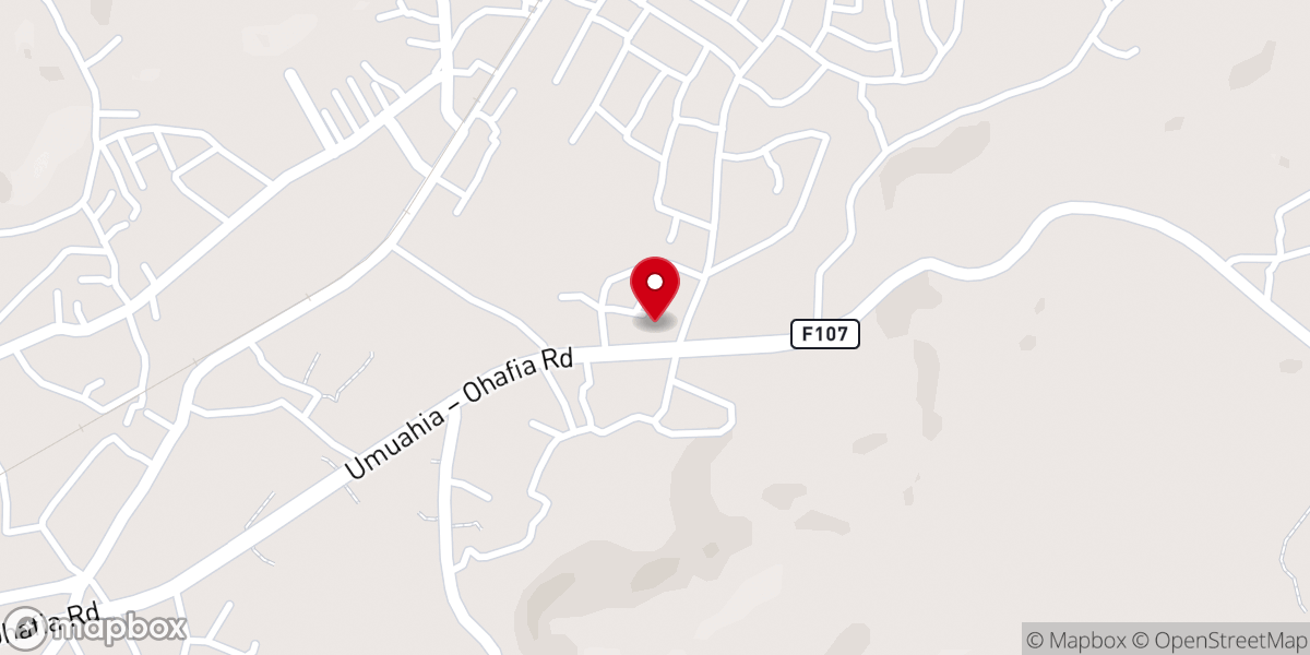Map showing location of St. Mary's Catholic Church Isieke
