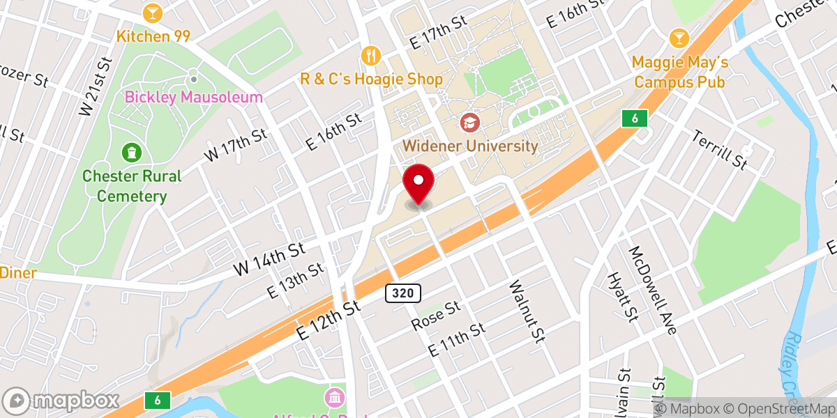 Map showing location of Blessed Katharine Drexel Church