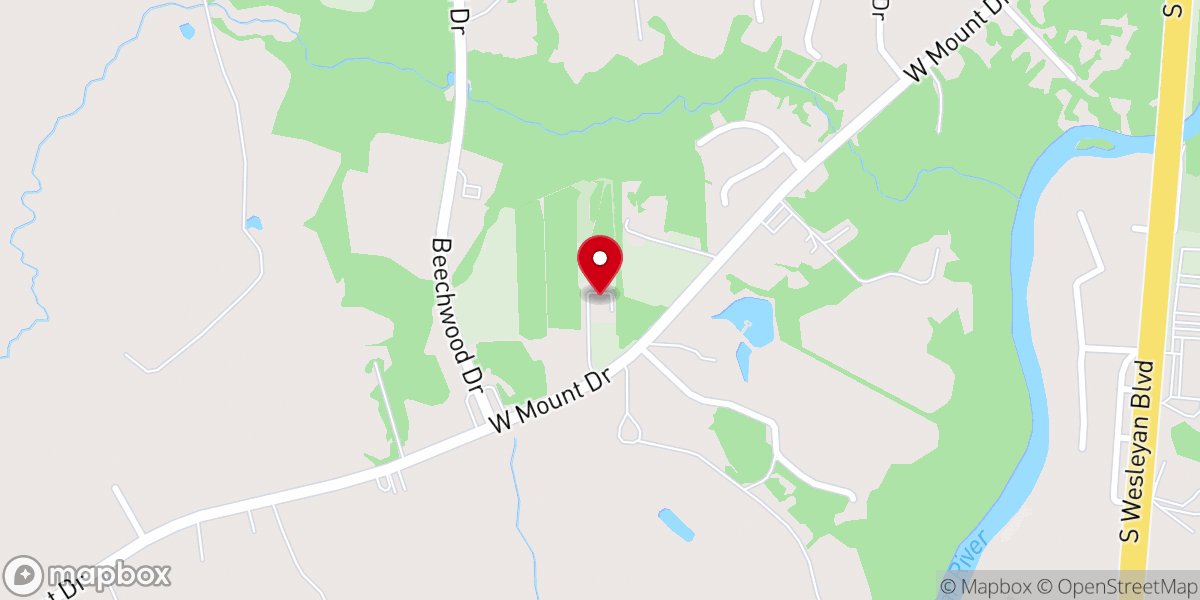 Map showing location of Edgemont Baptist Church