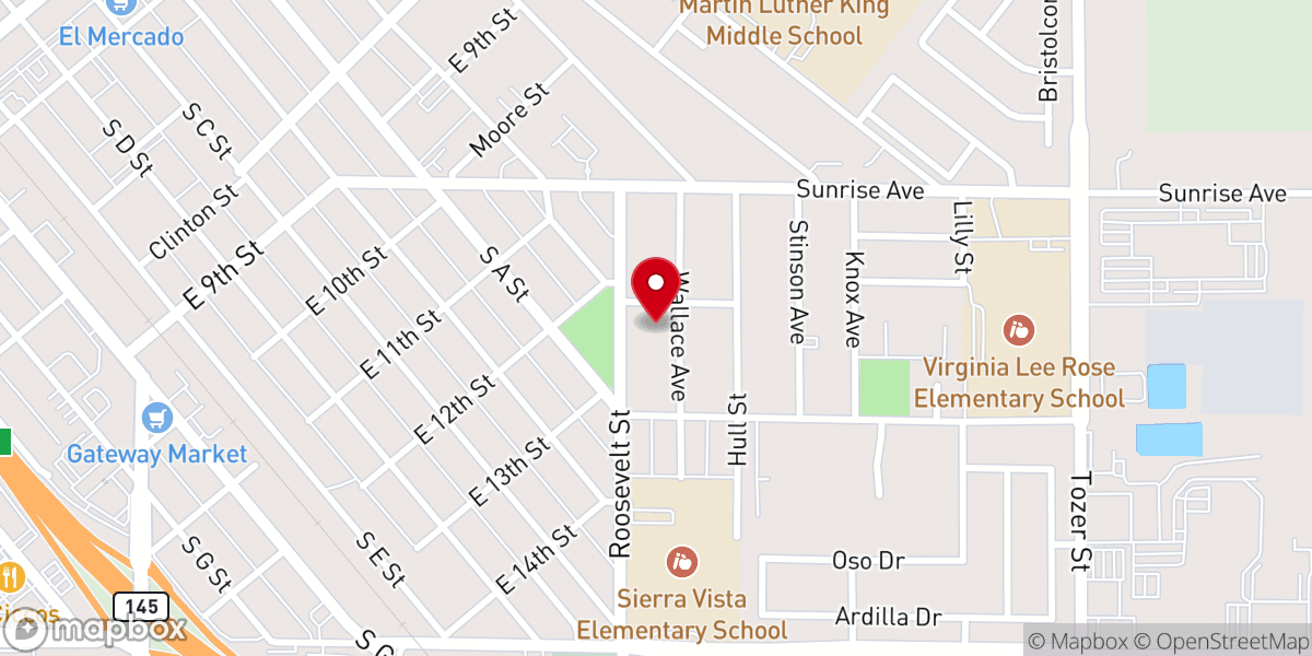 Map showing location of Mount Zion Baptist Church