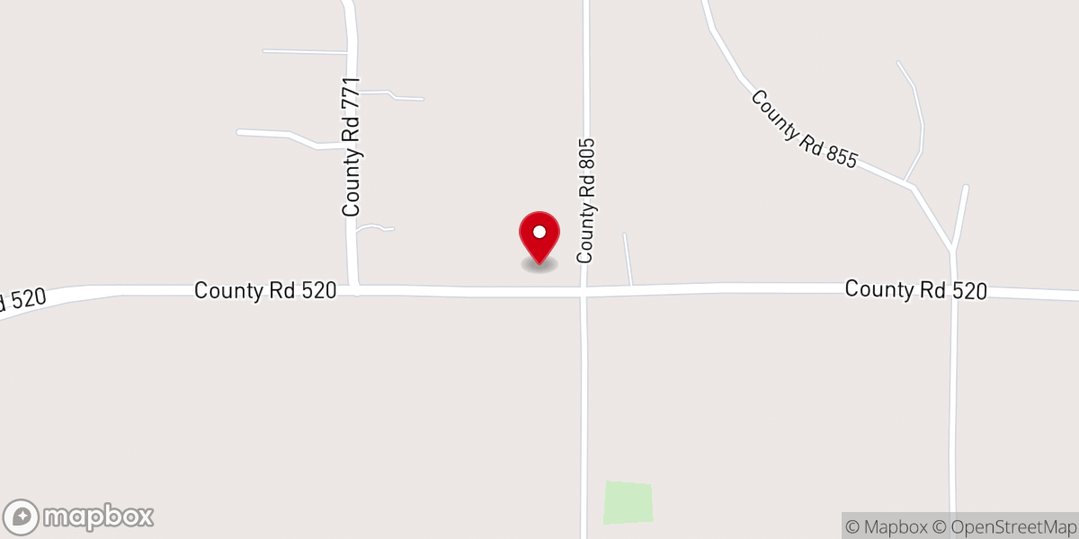Map showing location of Brewer Baptist Church
