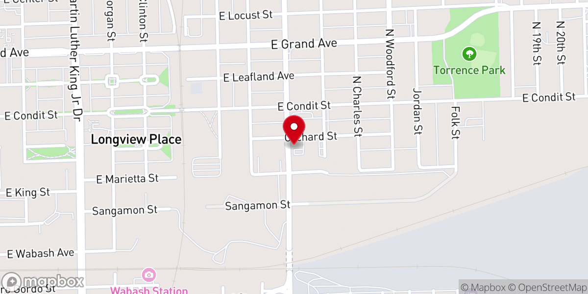 Map showing location of Jasper Street Church of Christ