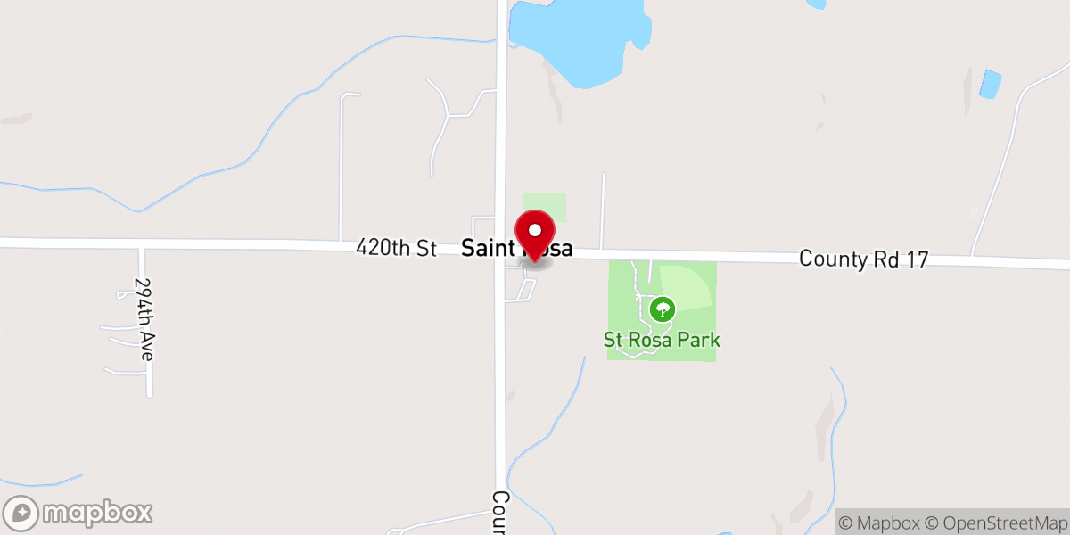 Map showing location of St Rose of Lima Church