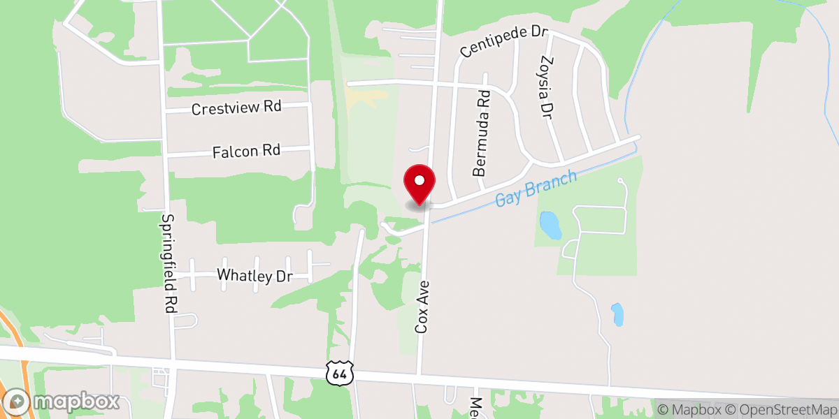 Map showing location of New Destiny Church