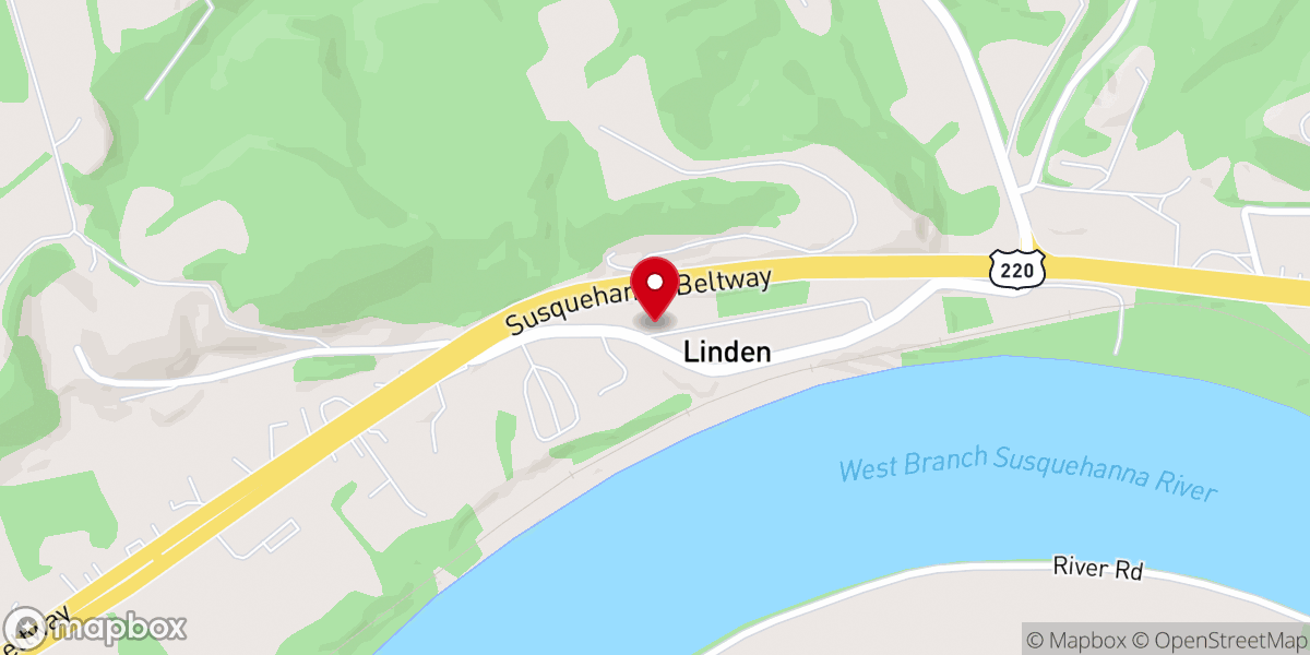 Map showing location of Victory Baptist Church