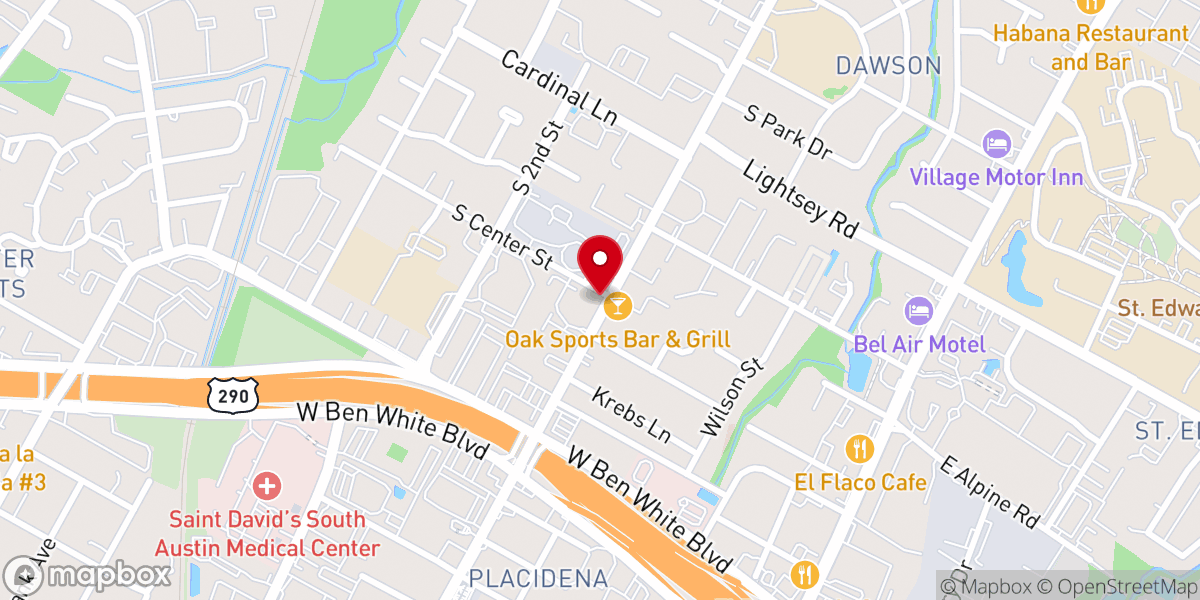 Map showing location of South First Baptist Church
