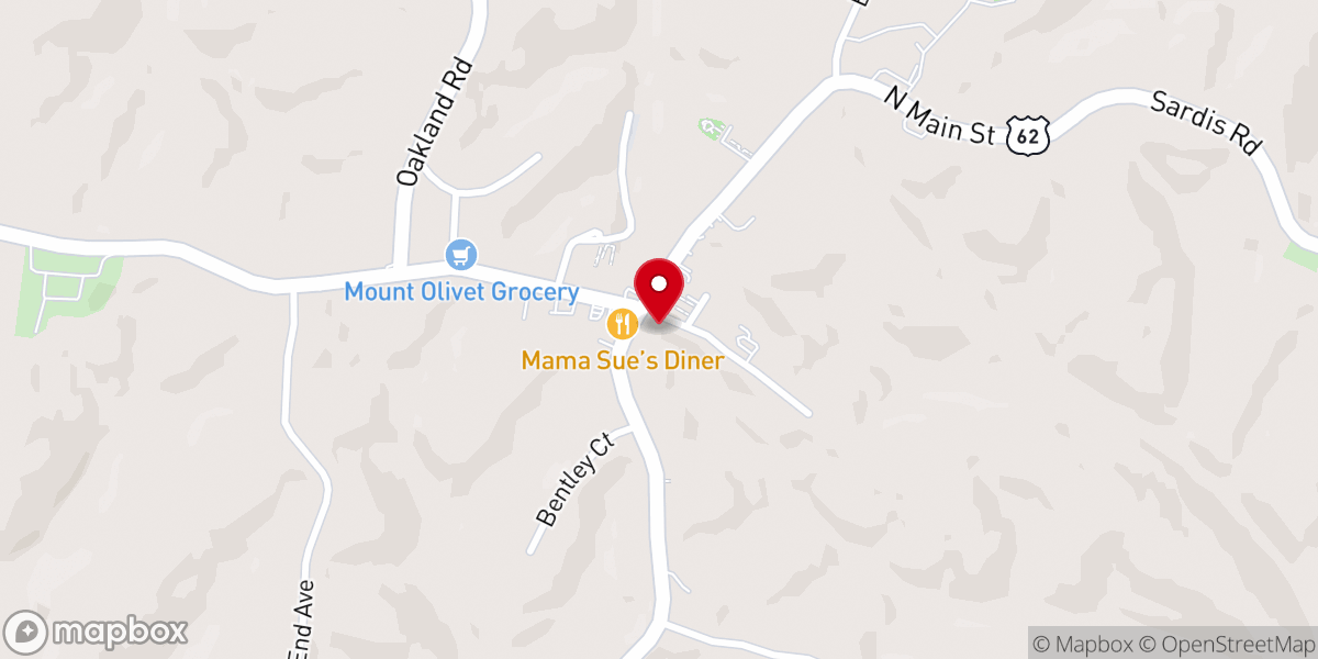 Map showing location of Mt Olivet