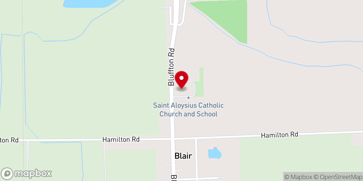 Map showing location of Saint Aloysius Catholic Church