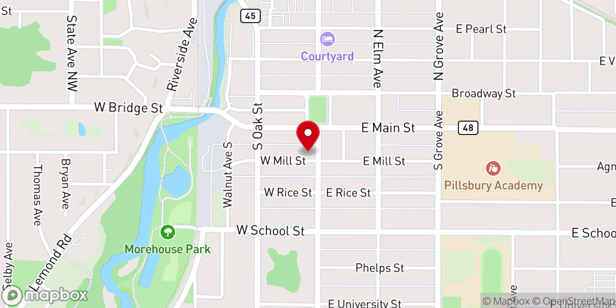 Map showing location of St. Paul's Episcopal Church