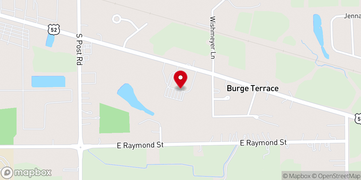 Map showing location of Burge Terrace Baptist Church