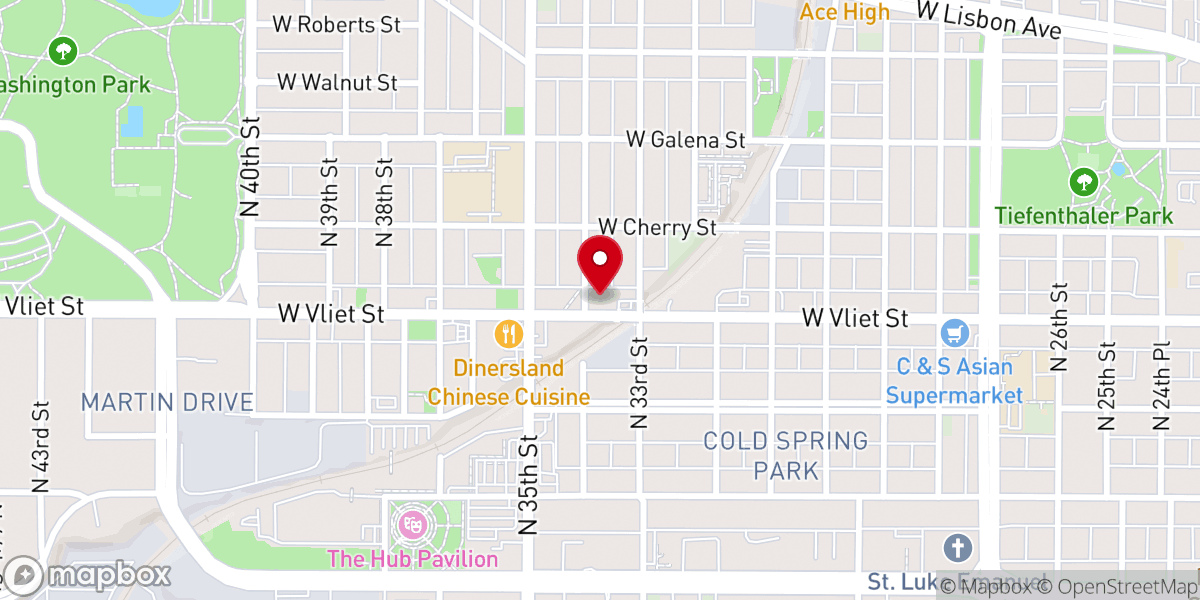 Map showing location of Word Is God Worship Center