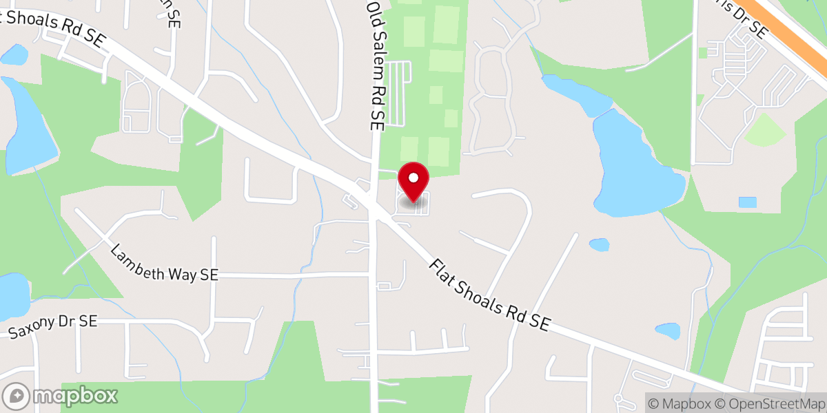 Map showing location of Conyers Church of Christ