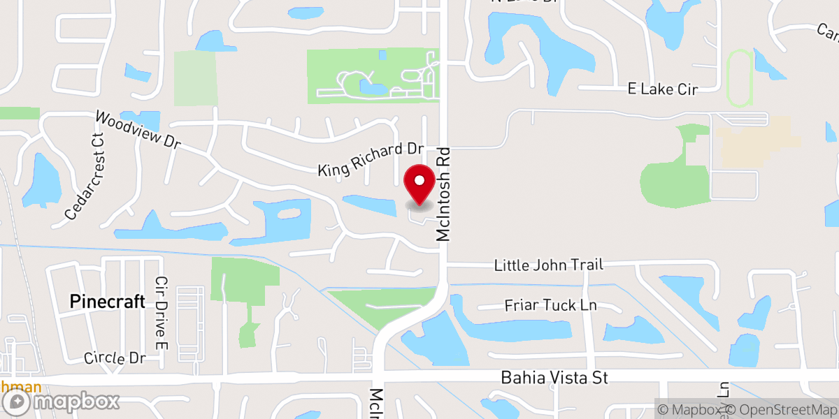 Map showing location of Ascension Lutheran Church and School
