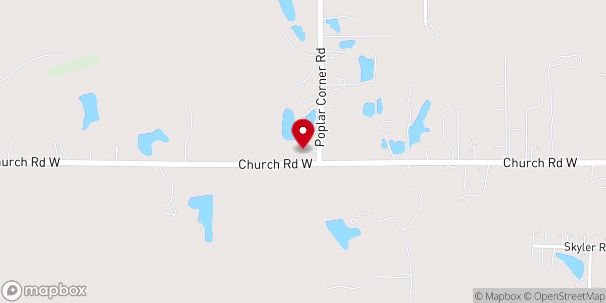 Map showing location of Church Road Church of Christ