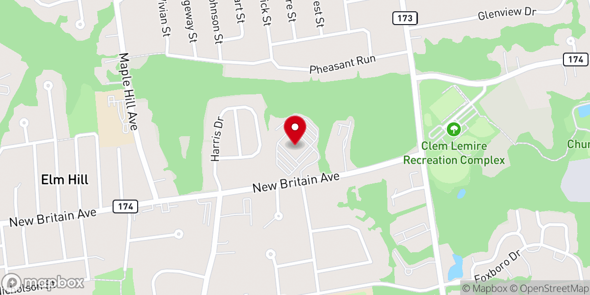 Map showing location of Emmanuel Baptist Church
