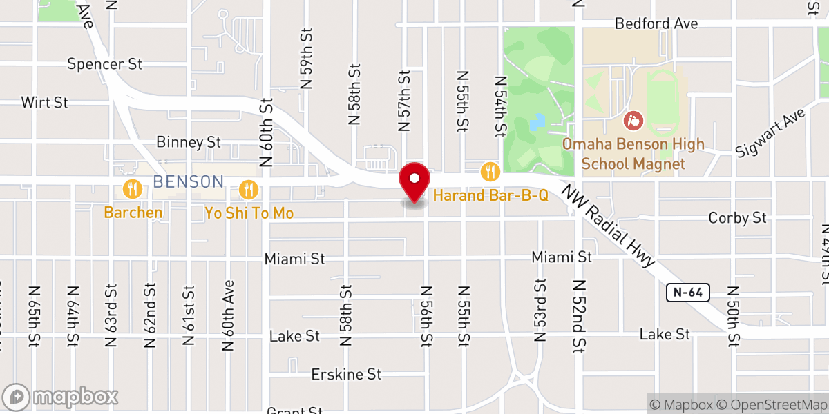 Map showing location of One Hope Church