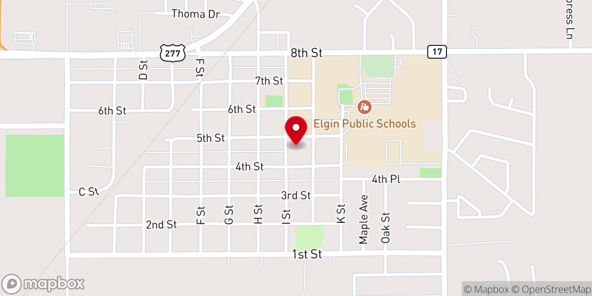 Map showing location of Grace Reformed Baptist Church