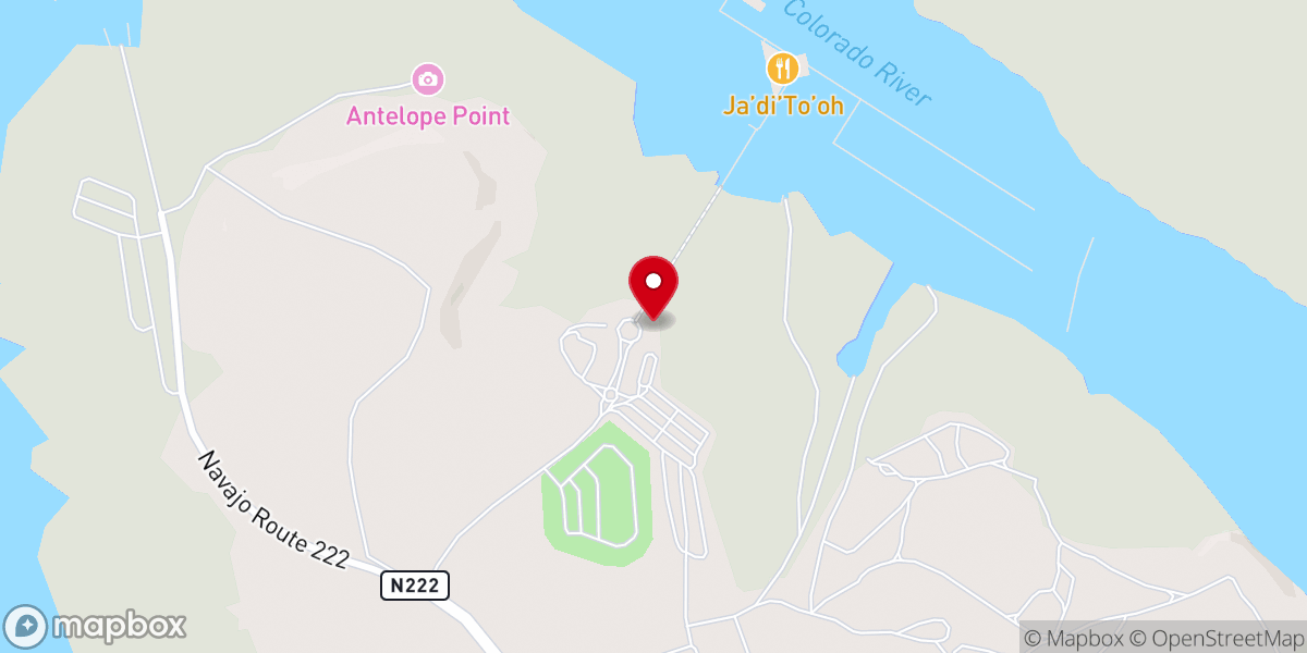 Map showing location of Antelope Point Marina