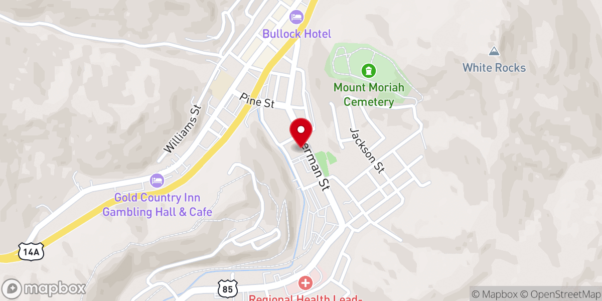 Map showing location of First Baptist Church