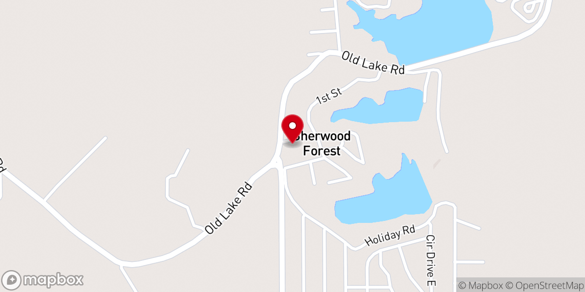Map showing location of Robinhood Baptist Church