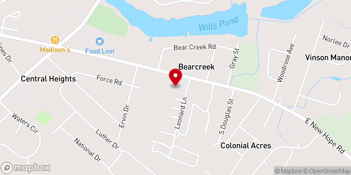 Map showing location of New Hope Church of God