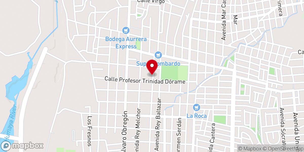 Map showing location of Iglesia Universal Cristiana