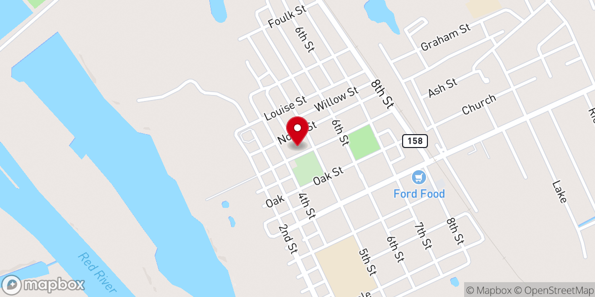 Map showing location of Colfax Baptist Church
