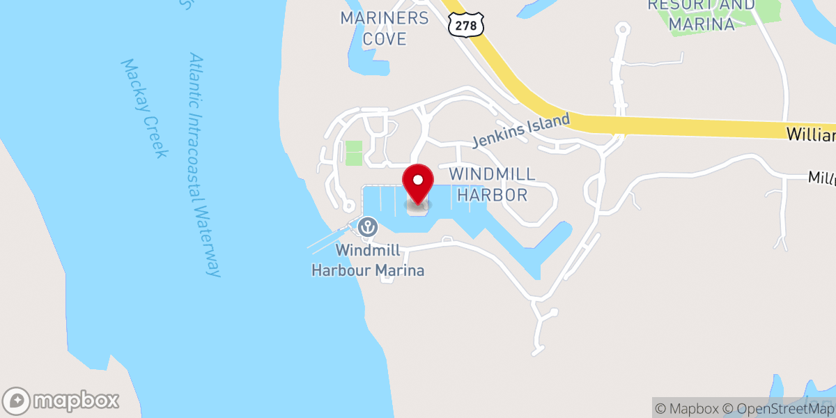Map showing location of South Carolina Yacht Club
