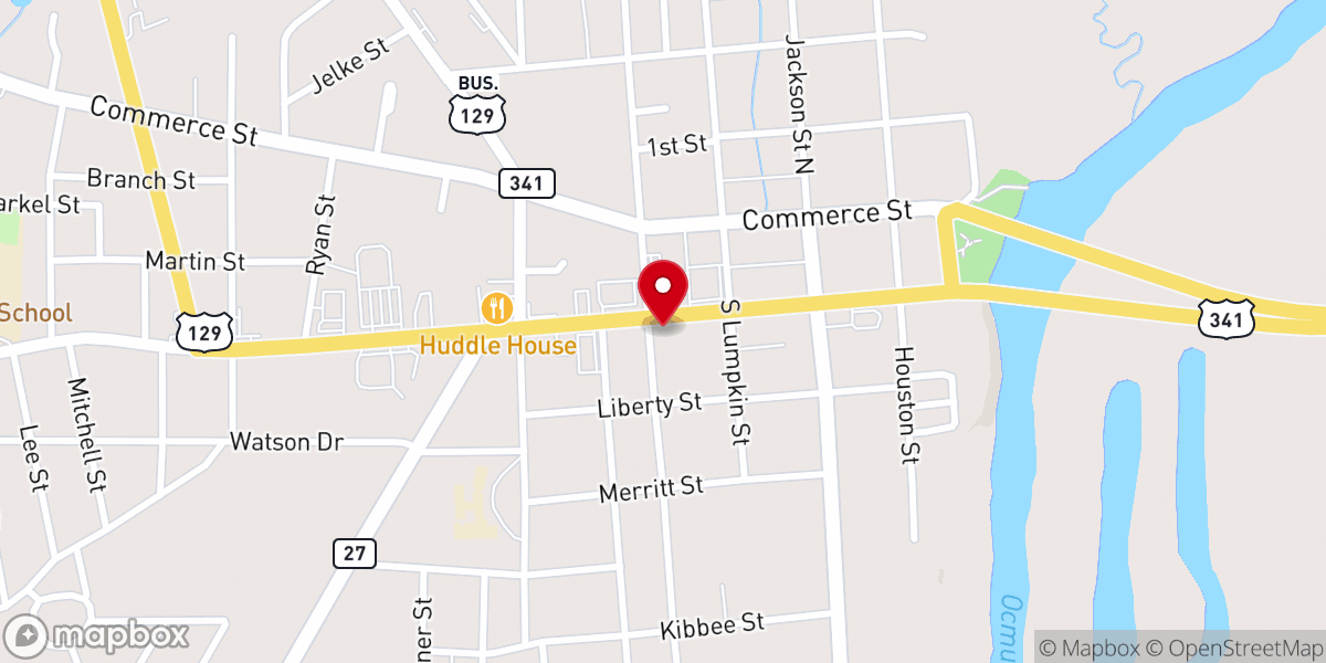 Map showing location of St Luke's Episcopal Church
