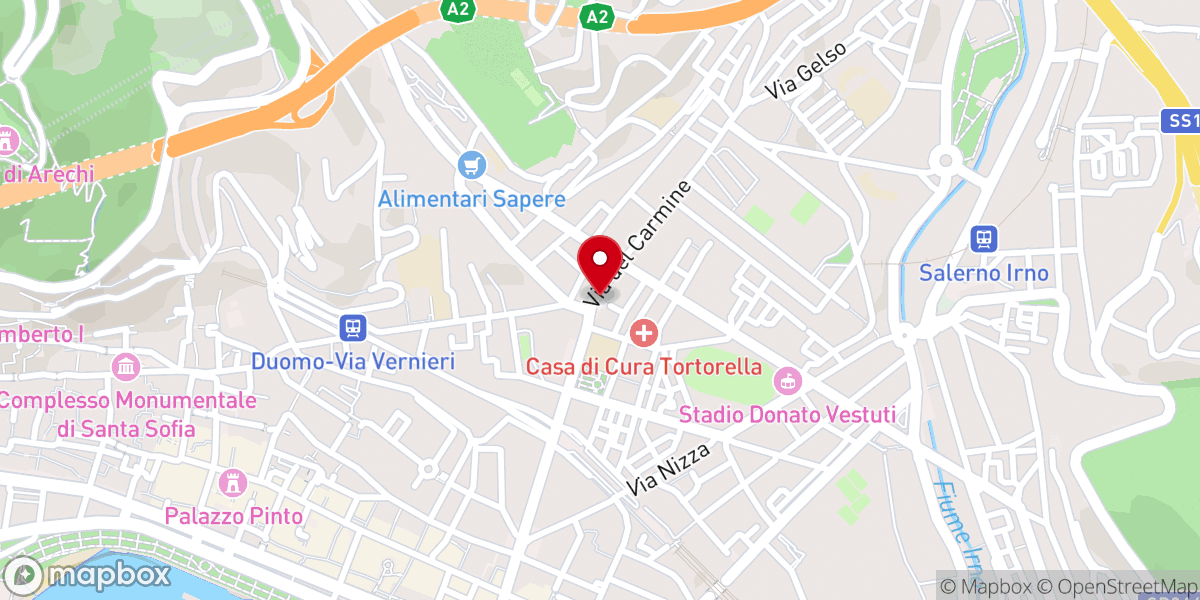 Map showing location of Santuario di Santa Maria del Carmine