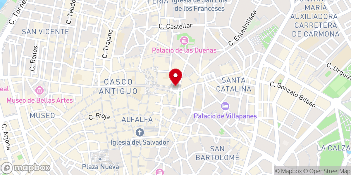 Map showing location of Parroquia de San Pedro Apóstol
