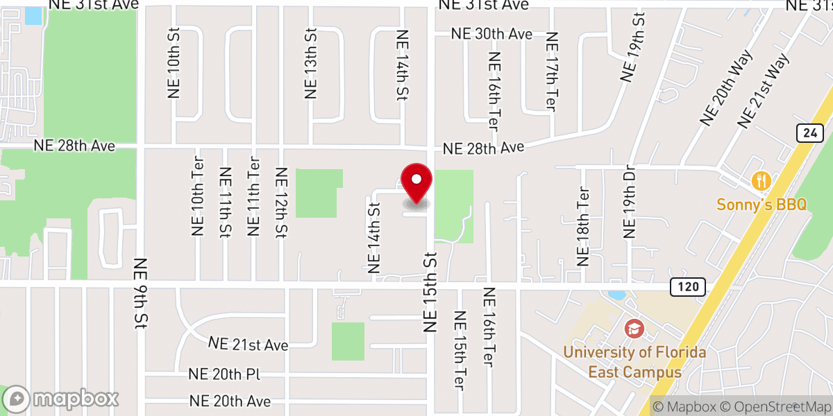 Map showing location of New Creations Fellowship Church