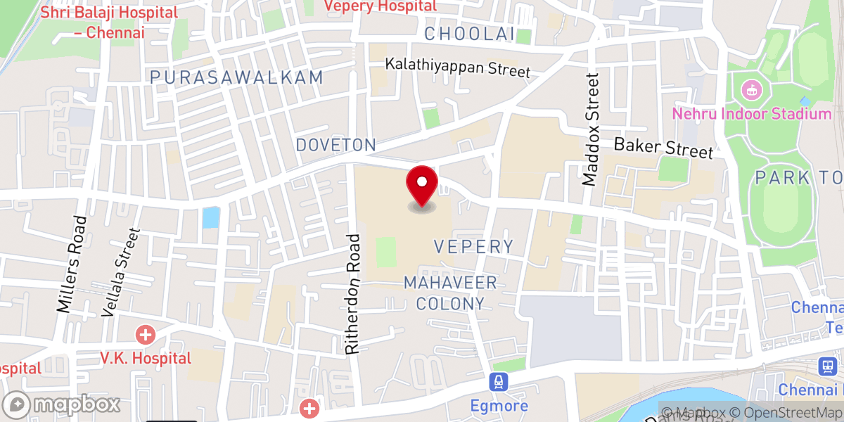Map showing location of St. Elias Syrian Orthodox Simhasana Church