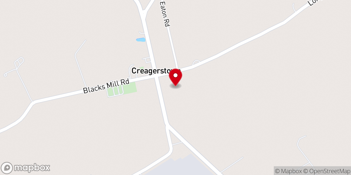 Map showing location of St. John's Church at Creagerstown Historic District