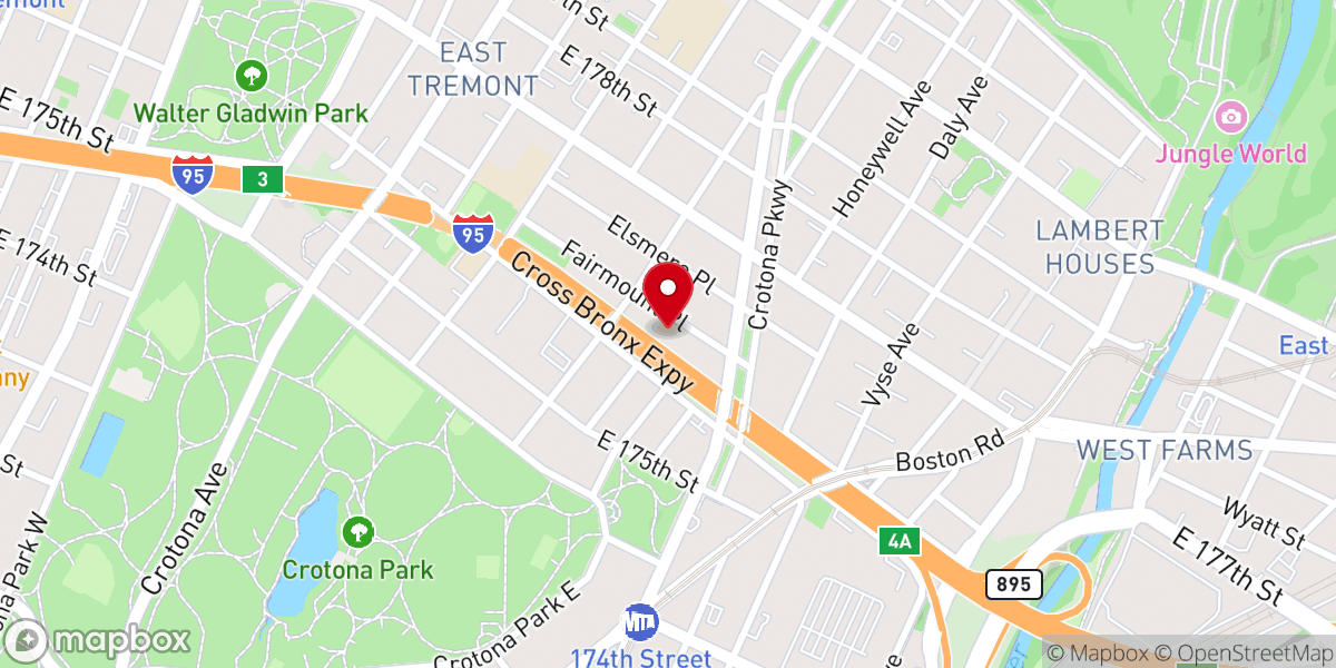 Map showing location of Messiah Swedish Lutheran Church