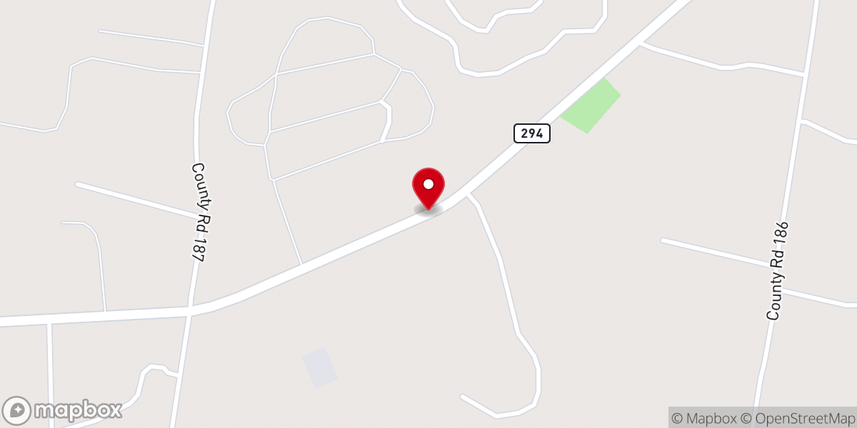 Map showing location of Lakeside Baptist Church