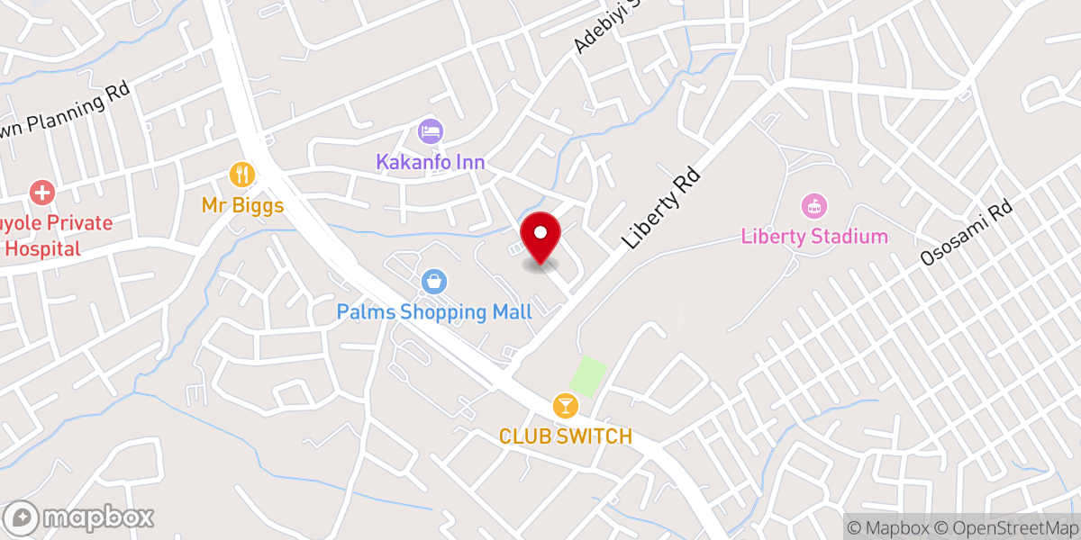 Map showing location of Global Harvest Church, HQ