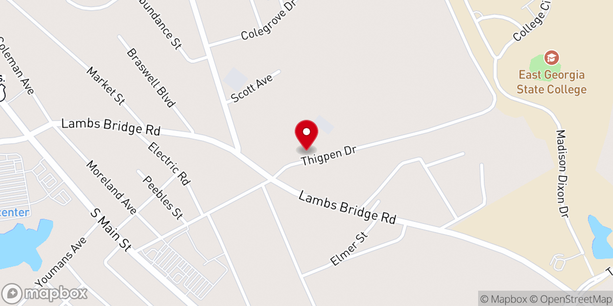 Map showing location of Eastwood Church of God