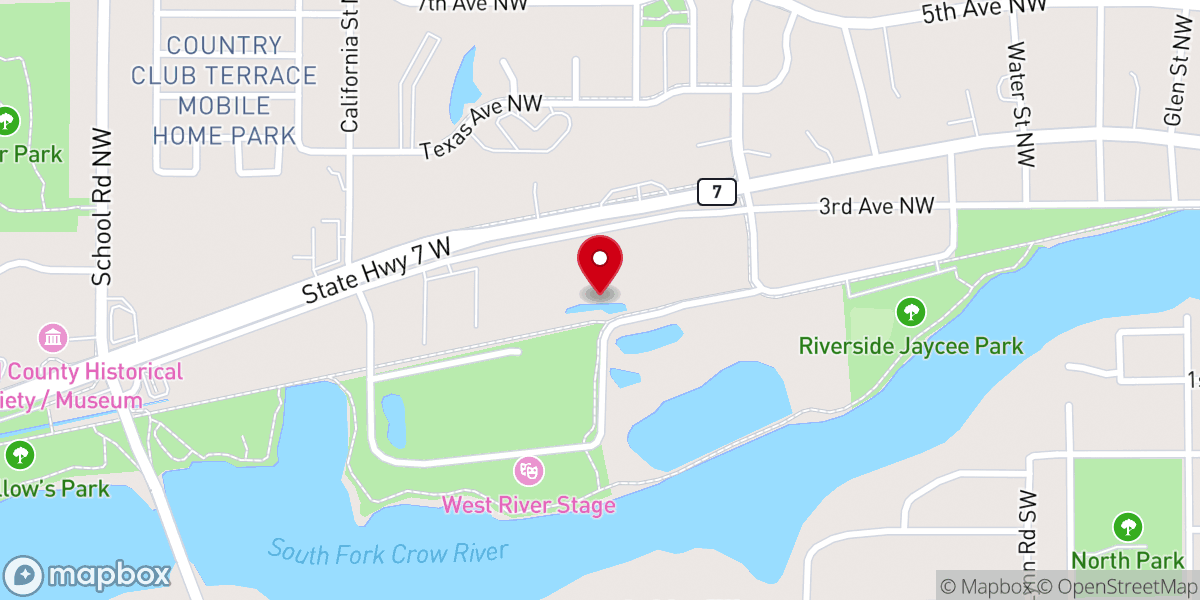 Map showing location of Christ the King Lutheran Church Endowment